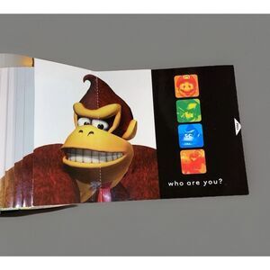 RARE Nintendo Early 2000s Y2k Promo Display Who Are You Flip Book Donkey Kong
